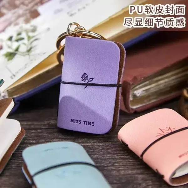 soft leather keychain book w01004