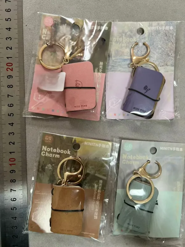 soft leather keychain book w01004